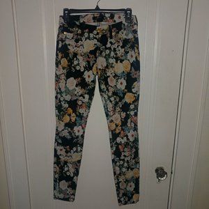 7 For All Mankind: Multi-Color Floral Print Skinny Jeans - Women's Size 26 NWOT